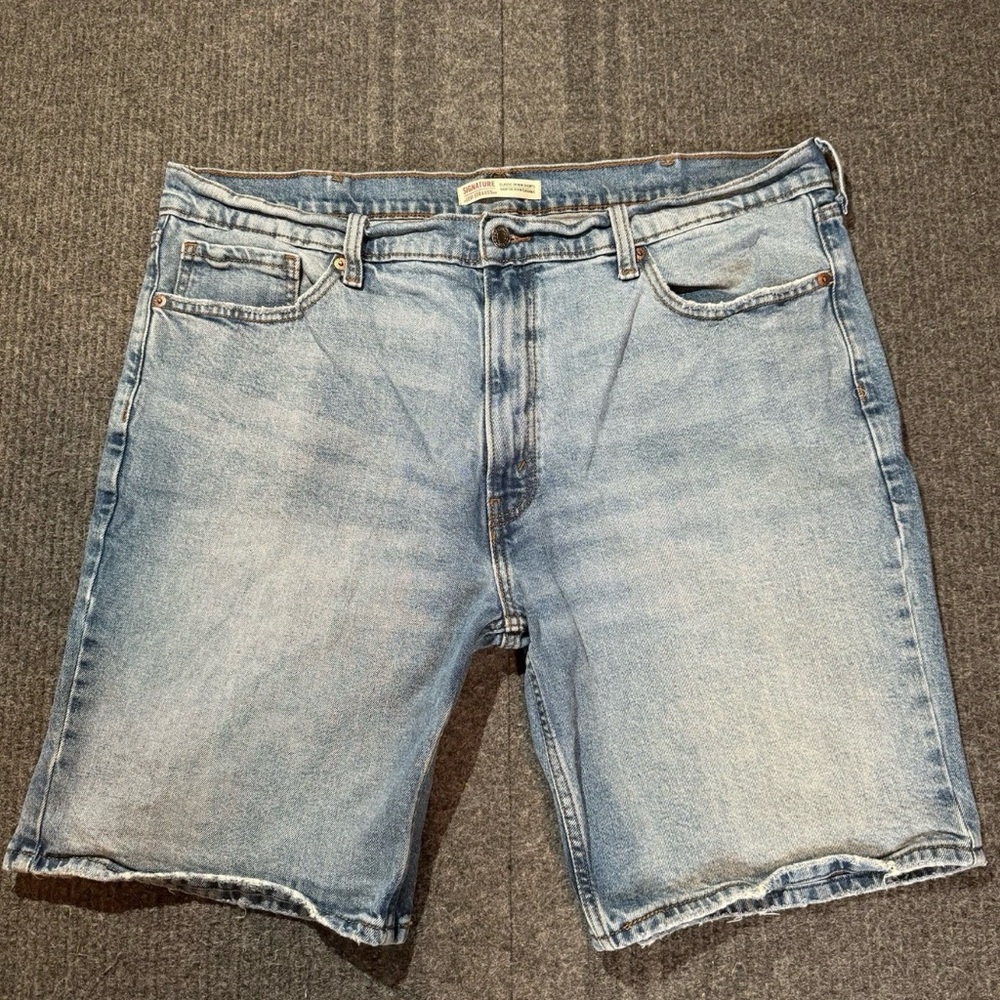 Levi Strauss Signature Men's Big &Tall Classic Denim Shorts, Size 40